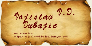 Vojislav Dubajić vizit kartica